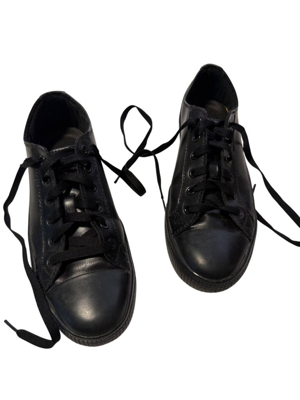 TredSafe Black Slip-Resistant Mens Lace-Up Work Shoes Size 10 Oil Resistant